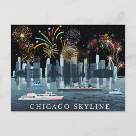 Cartão Postal Chicago Skyline