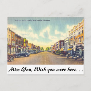 Cartão Postal Chicago Street, Sturgis, Michigan