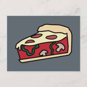 Cartão Postal Chicago Style Deep Dish Pizza