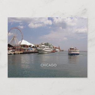 Cartão Postal Chicago - Uma vista de Pier de Marinho