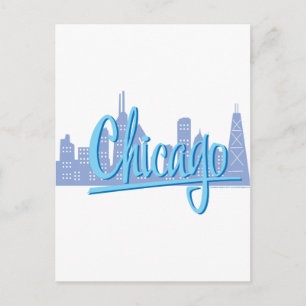 Cartão Postal Chicago Windy City Skyline