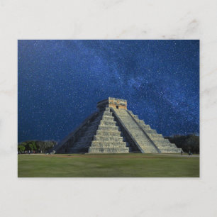 Cartão Postal Chichen Itza, México, pirâmide