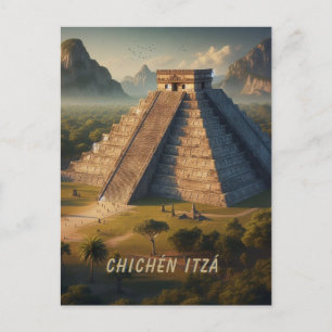 Cartão Postal Chichén Itzá Yucatán México Paisagem Viagem