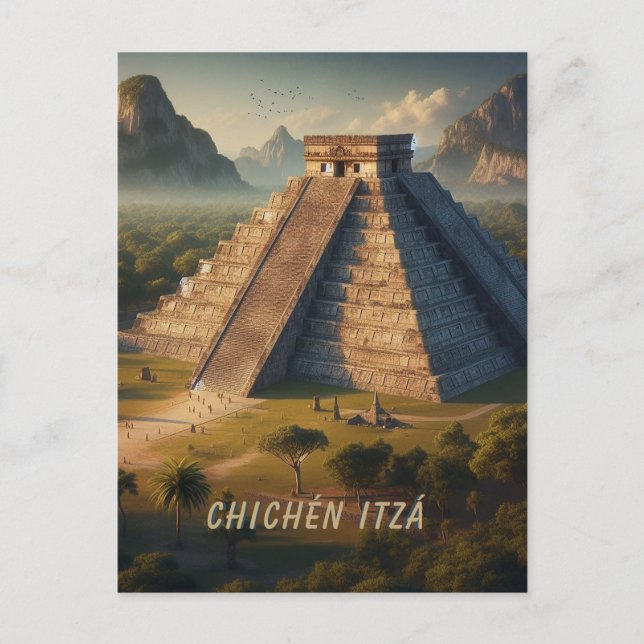 Cartão Postal Chichén Itzá Yucatán México Paisagem Viagem (Frente)