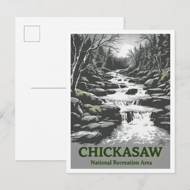 Cartão Postal Chickasaw National Recreation Area Oklahoma Viagem (Frente/Verso)