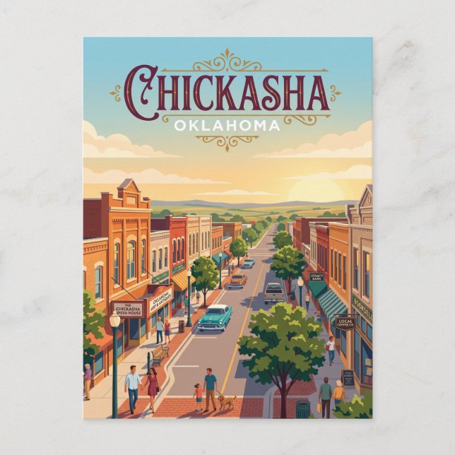 Cartão Postal Chickasha, Oklahoma (Frente)