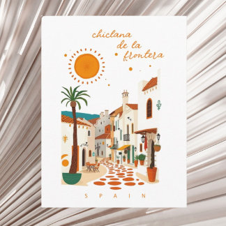 Cartão Postal Chiclana de la frontera Espanha férias na cidade b