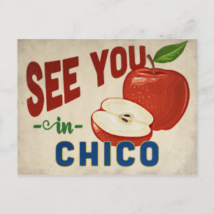 Cartão Postal Chico California Apple - Viagens vintage