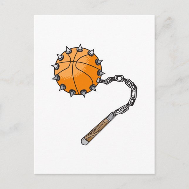 Cartão Postal chicote de basquete maça (Frente)