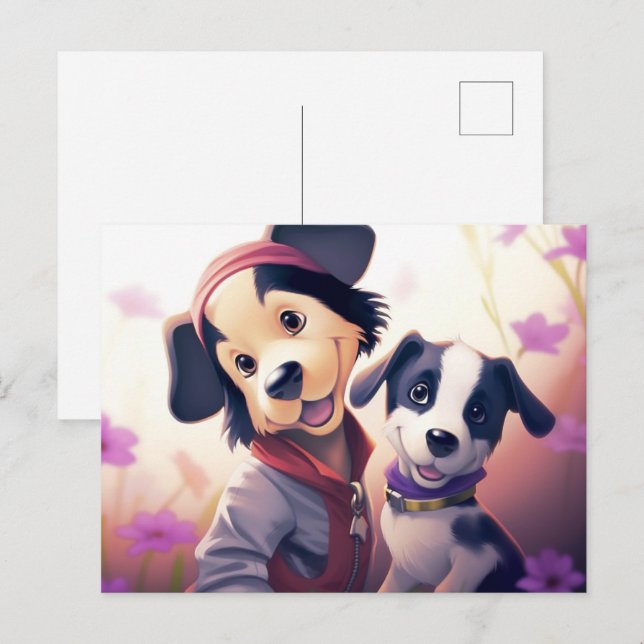 Cartão Postal Chien Cute (Frente/Verso)
