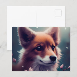 Cartão Postal Chien Fox