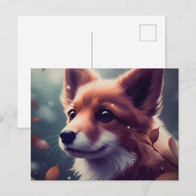 Cartão Postal Chien Fox (Frente/Verso)