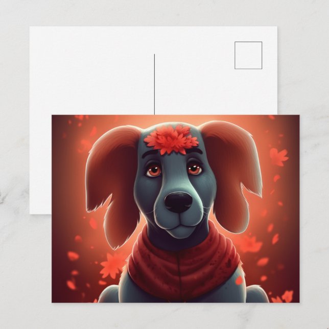 Cartão Postal Chien Rouge (Frente/Verso)
