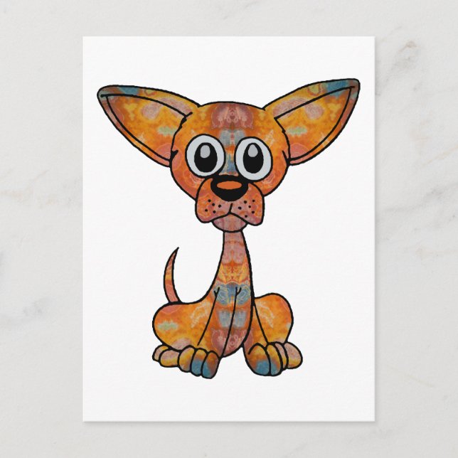 Cartão Postal Chihuahua Batik (Frente)
