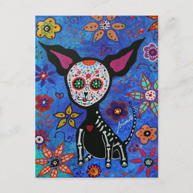 Cartão Postal Chihuahua Dia de los Muertos (Frente)