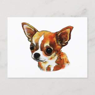 Cartão Postal Chihuahua em Aquarela