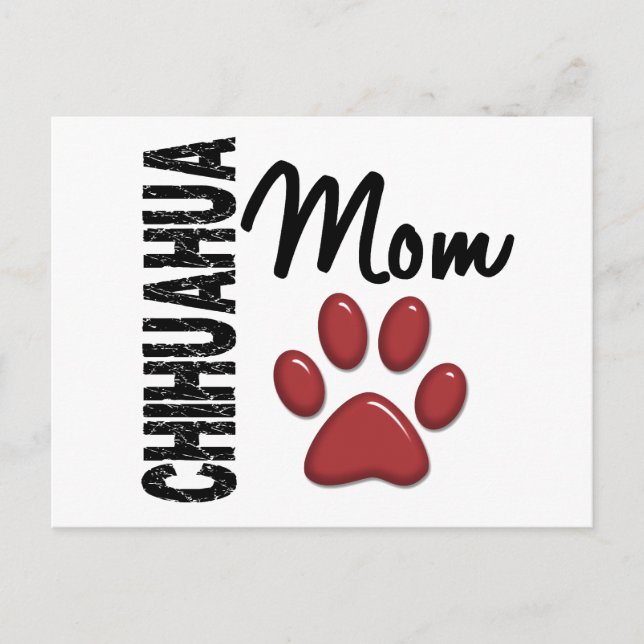Cartão Postal Chihuahua Mãe 2 (Frente)