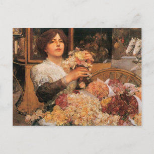 Cartão Postal Childe Hassam - As Rosa
