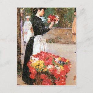 Cartão Postal Childe Hassam - Menina Flor