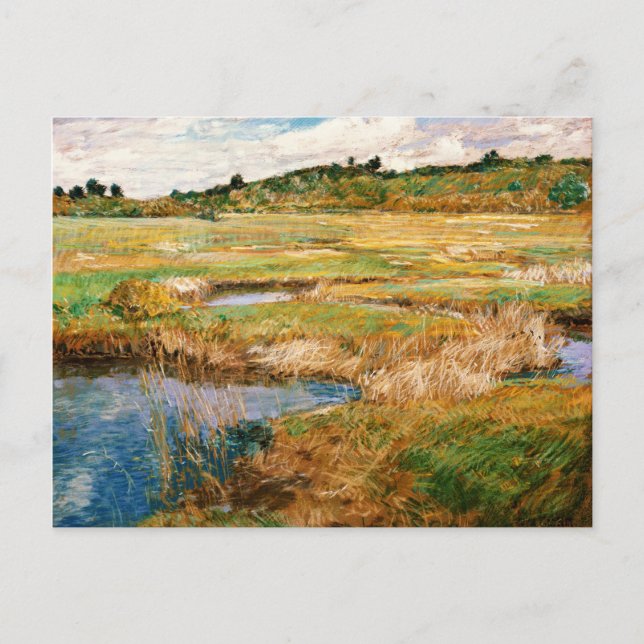 Cartão Postal Childe Hassam - O campo Concord (Frente)
