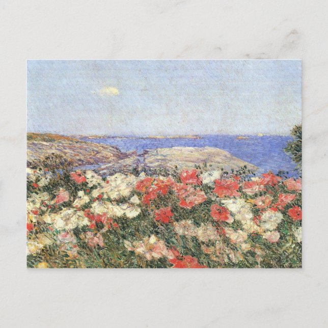Cartão Postal Childe Hassam - Papoulas nas Ilhas Shoals (Frente)