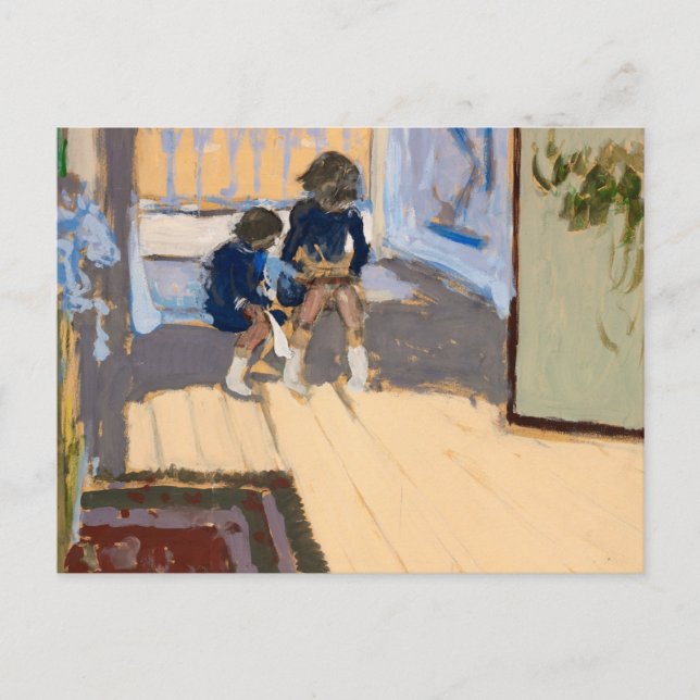 Cartão Postal Children in a Room, 1909 by Edouard Vuillard (Frente)