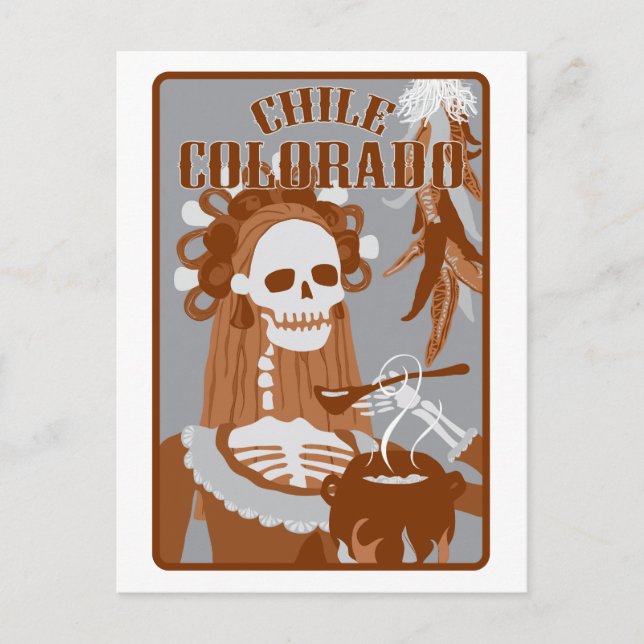 Cartão Postal chile colorado: queimadura laranja (Frente)