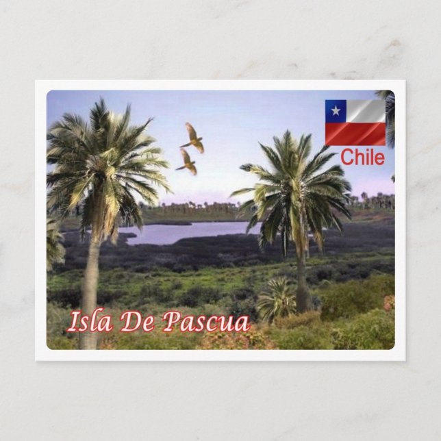 Cartão Postal Chile - Ilha Páscoa - (Frente)