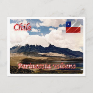 Cartão Postal Chile - Vulcão Parinacota -