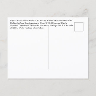 Cartão Postal Chillicothe, Ohio Hopewell Ceremonial Earthworks