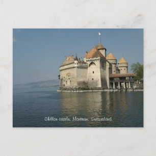 Cartão Postal Chillon Castle, Montreux, Suiça