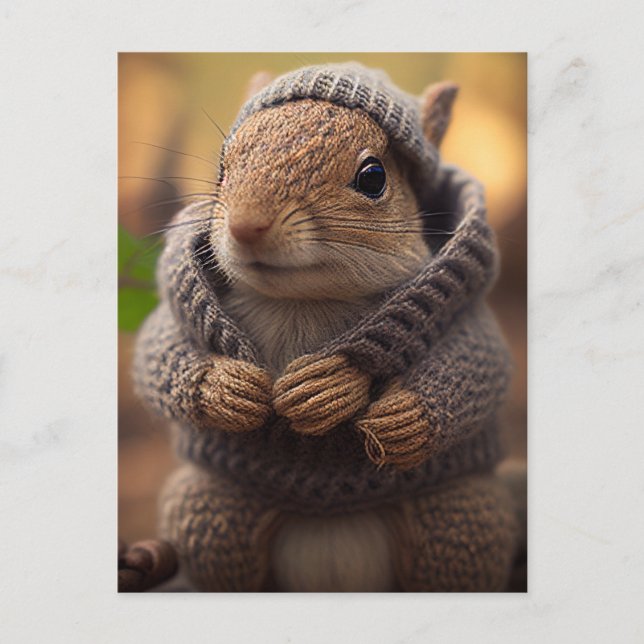 Cartão Postal Chilly Squirrel (Frente)