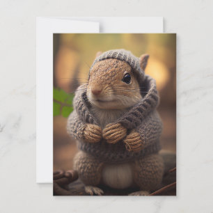 Cartão Postal Chilly Squirrel