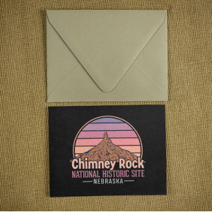 Cartão Postal Chimney Rock Nebraska Impressão Vintage – Retro 