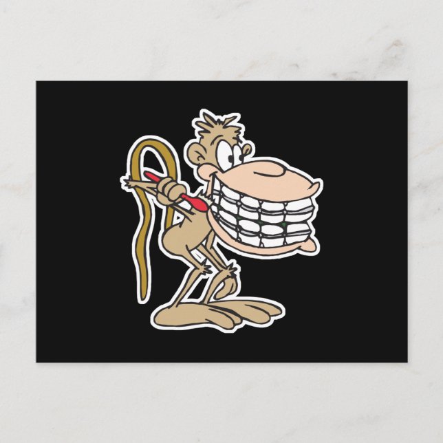 Cartão Postal chimpanzé com chaves (Frente)