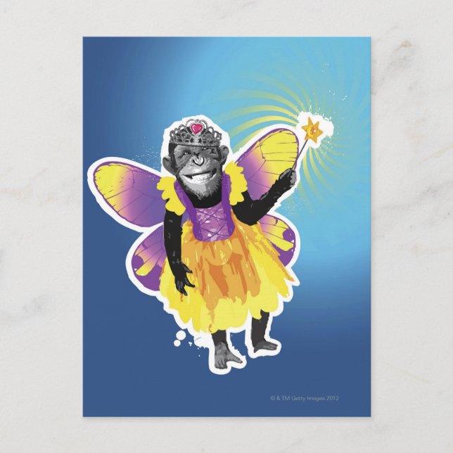 Cartão Postal Chimpanzee Fairy (Frente)
