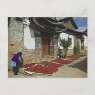 Cartão Postal CHINA, Província de Yunnan, Tianshengying. Secage