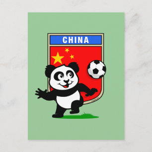 Cartão Postal China Soccer Panda