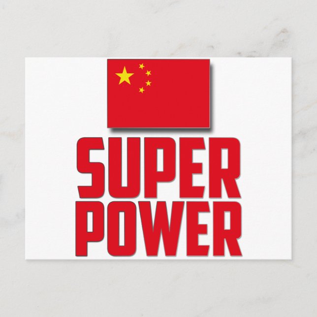Cartão Postal China - Superpotência (Frente)