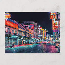 Cartão Postal Chinatown à noite