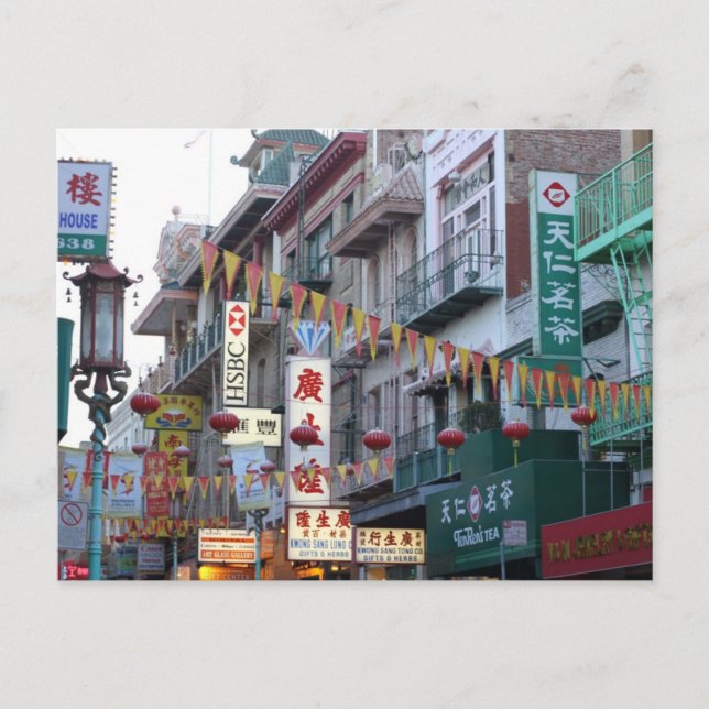 Cartão Postal Chinatown em São Francisco (Frente)
