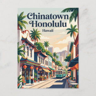 Cartão Postal Chinatown Honolulu Havaí