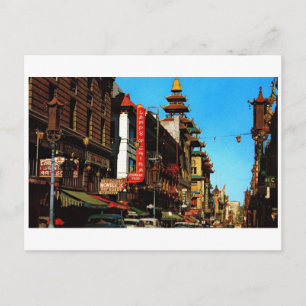 Cartão Postal Chinatown, San Francisco Vintage, 1950
