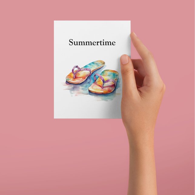 Cartão Postal Chinelos de recife do arco-íris, personalizados (Criador carregado)