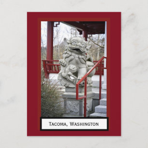 Cartão Postal Chinês Fu Dog Tacoma, Washington Postcard