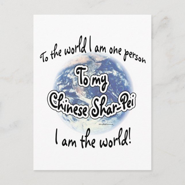 Cartão Postal Chinês Shar-Pei World 2 (Frente)