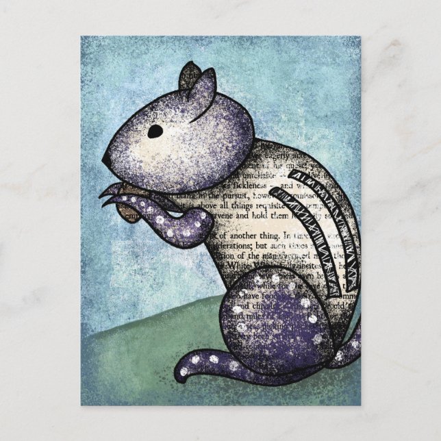 Cartão Postal Chipmunk Chomps A Nut Postcard (Frente)