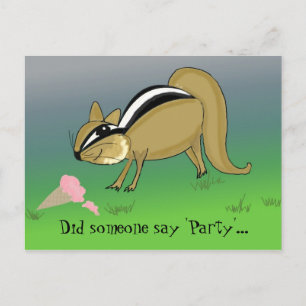 Cartão Postal Chipset de desenho animado com Sorvete Cone