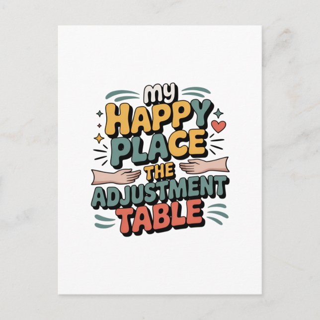 Cartão Postal Chiropractic Adjustment Bliss for Back Pain Relief (Frente)