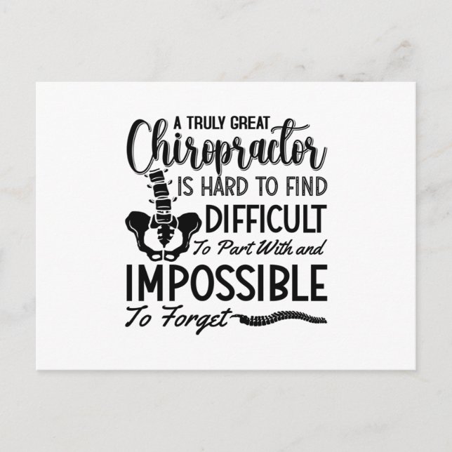 Cartão Postal Chiropractic Chiro Spine Truly Great Chiropractor (Frente)